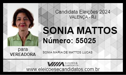 Candidato SONIA MATTOS 2024 - VALENÇA - Eleições