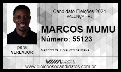 Candidato MARCOS MUMU 2024 - VALENÇA - Eleições