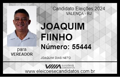 Candidato JOAQUIM FIINHO 2024 - VALENÇA - Eleições