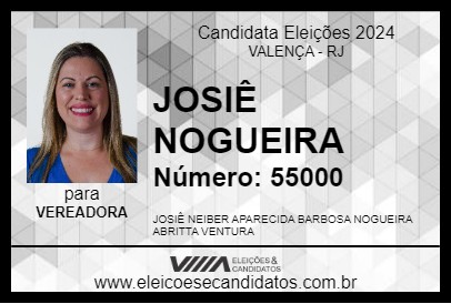 Candidato JOSIÊ NOGUEIRA 2024 - VALENÇA - Eleições