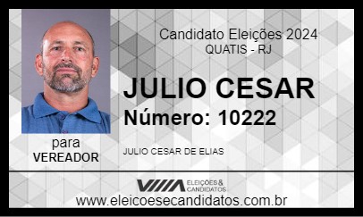 Candidato JULIO CESAR 2024 - QUATIS - Eleições