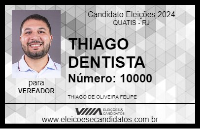 Candidato THIAGO DENTISTA 2024 - QUATIS - Eleições