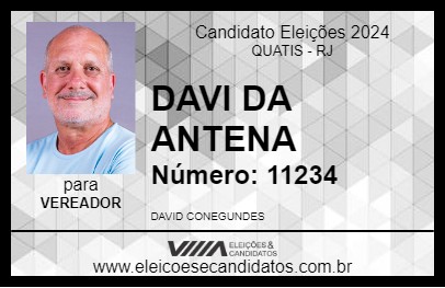 Candidato DAVI DA ANTENA 2024 - QUATIS - Eleições