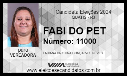 Candidato FABI DO PET 2024 - QUATIS - Eleições