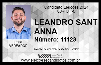 Candidato LEANDRO SANT ANNA 2024 - QUATIS - Eleições