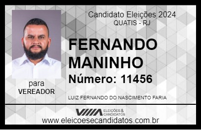 Candidato FERNANDO MANINHO 2024 - QUATIS - Eleições