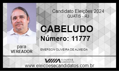 Candidato CABELUDO 2024 - QUATIS - Eleições