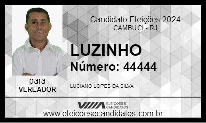 Candidato LUZINHO 2024 - CAMBUCI - Eleições