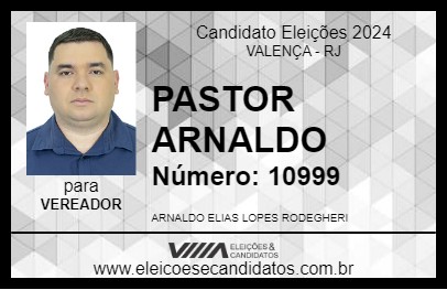 Candidato PASTOR ARNALDO 2024 - VALENÇA - Eleições