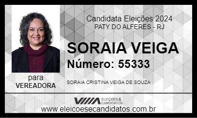 Candidato SORAIA VEIGA 2024 - PATY DO ALFERES - Eleições