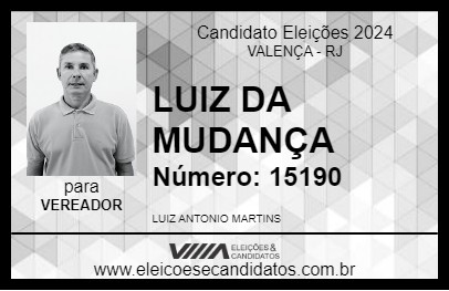 Candidato LUIZ DA MUDANÇA 2024 - VALENÇA - Eleições