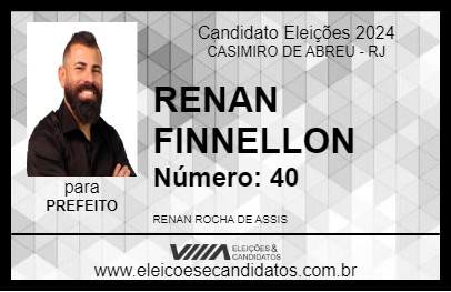 Candidato RENAN FINNELLON 2024 - CASIMIRO DE ABREU - Eleições