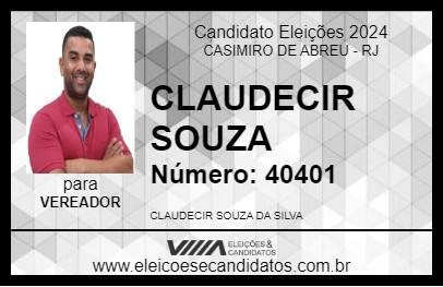 Candidato CLAUDECIR SOUZA 2024 - CASIMIRO DE ABREU - Eleições