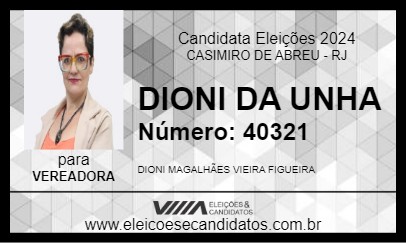 Candidato DIONI DA UNHA 2024 - CASIMIRO DE ABREU - Eleições