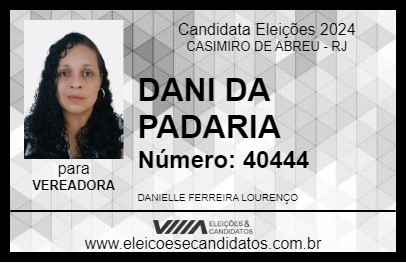 Candidato DANI DA PADARIA 2024 - CASIMIRO DE ABREU - Eleições