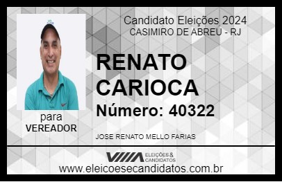 Candidato RENATO CARIOCA 2024 - CASIMIRO DE ABREU - Eleições