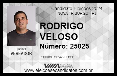 Candidato RODRIGO VELOSO 2024 - NOVA FRIBURGO - Eleições