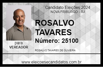 Candidato ROSALVO TAVARES 2024 - NOVA FRIBURGO - Eleições