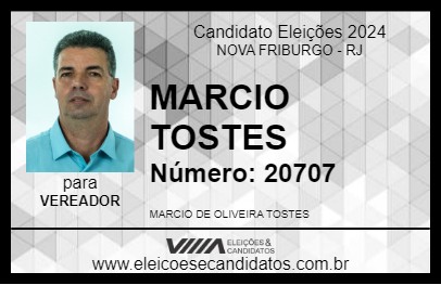 Candidato MARCIO TOSTES 2024 - NOVA FRIBURGO - Eleições