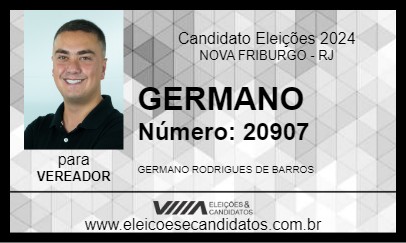 Candidato GERMANO 2024 - NOVA FRIBURGO - Eleições