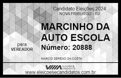 Candidato MARCINHO DA AUTO ESCOLA 2024 - NOVA FRIBURGO - Eleições