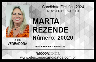 Candidato MARTA REZENDE 2024 - NOVA FRIBURGO - Eleições