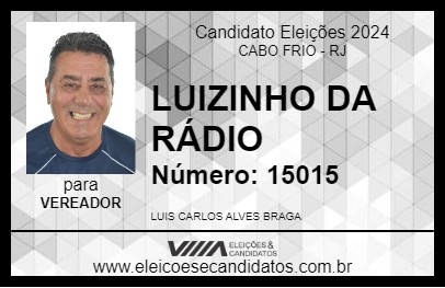 Candidato LUIZINHO DA RÁDIO 2024 - CABO FRIO - Eleições