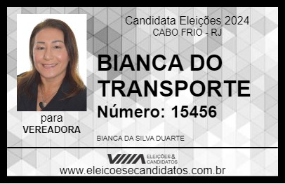 Candidato BIANCA DO TRANSPORTE 2024 - CABO FRIO - Eleições