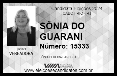 Candidato SÔNIA DO GUARANI 2024 - CABO FRIO - Eleições