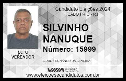 Candidato SILVINHO NANUQUE 2024 - CABO FRIO - Eleições