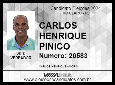 Candidato CARLOS HENRIQUE PINICO 2024 - RIO CLARO - Eleições