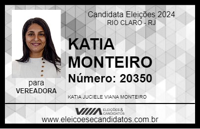 Candidato KATIA MONTEIRO 2024 - RIO CLARO - Eleições