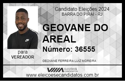 Candidato GEOVANE DO AREAL 2024 - BARRA DO PIRAÍ - Eleições