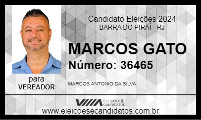 Candidato MARCOS GATO 2024 - BARRA DO PIRAÍ - Eleições