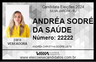 Candidato ANDRÉA SODRÉ DA SAÚDE 2024 - SILVA JARDIM - Eleições