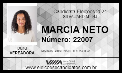 Candidato MARCIA  NETO 2024 - SILVA JARDIM - Eleições