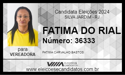 Candidato FATIMA DO RIAL 2024 - SILVA JARDIM - Eleições