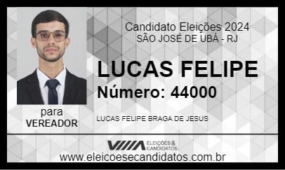 Candidato LUCAS FELIPE 2024 - SÃO JOSÉ DE UBÁ - Eleições