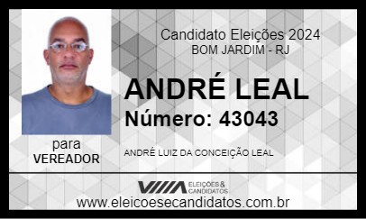 Candidato ANDRÉ LEAL 2024 - BOM JARDIM - Eleições