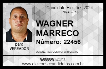 Candidato WAGNER MARRECO 2024 - PIRAÍ - Eleições