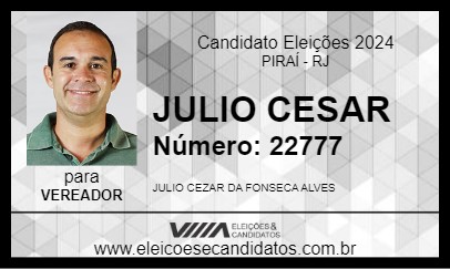 Candidato JULIO CESAR 2024 - PIRAÍ - Eleições