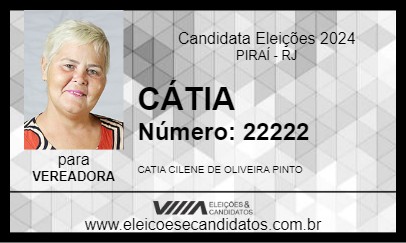 Candidato CÁTIA 2024 - PIRAÍ - Eleições