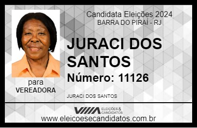 Candidato JURACI DOS SANTOS 2024 - BARRA DO PIRAÍ - Eleições