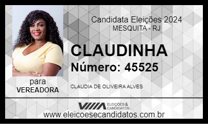 Candidato CLAUDINHA 2024 - MESQUITA - Eleições