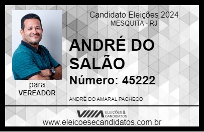 Candidato ANDRÉ DO SALÃO 2024 - MESQUITA - Eleições