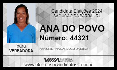 Candidato ANA DO POVO 2024 - SÃO JOÃO DA BARRA - Eleições