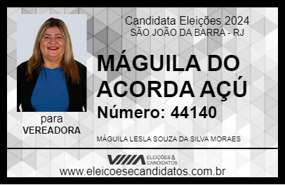 Candidato MÁGUILA DO ACORDA AÇÚ 2024 - SÃO JOÃO DA BARRA - Eleições