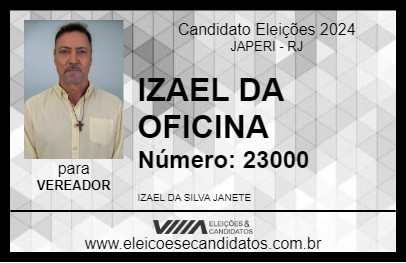 Candidato IZAEL DA OFICINA 2024 - JAPERI - Eleições