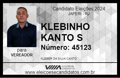 Candidato KLEBINHO KANTO S 2024 - JAPERI - Eleições