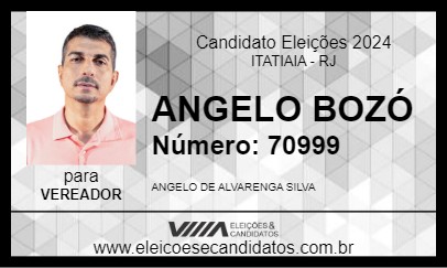 Candidato ANGELO BOZÓ 2024 - ITATIAIA - Eleições